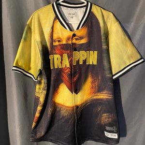 RS1NE Trappin Mona Lisa Button Down Shirt
